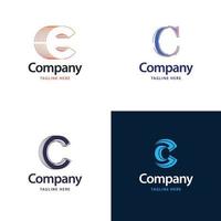 Letter C Big Logo Pack Design Creative Modern logos design for your business vector