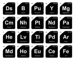 20 Preiodic table of the elements Icon Pack Design vector