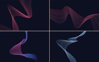 modern wave curve abstract presentation background Pack vector