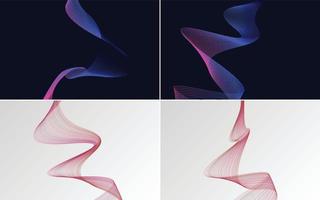 modern wave curve abstract presentation background Pack vector