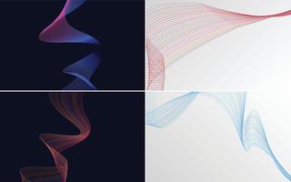 Collection of geometric minimal lines pattern set vector