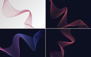 modern wave curve abstract presentation background Pack vector