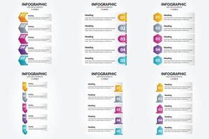 ilustración vectorial infografía conjunto de diseño plano para folleto publicitario y revista vector