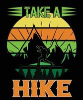 Hiking T-shirt design vector
