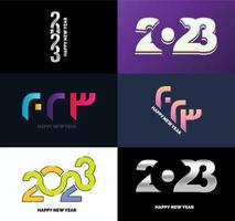 Big Set of 2023 Happy New Year logo text design 2023 number design template vector