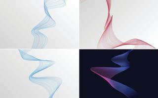 Collection of geometric minimal lines pattern set vector