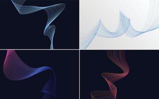 modern wave curve abstract presentation background Pack vector