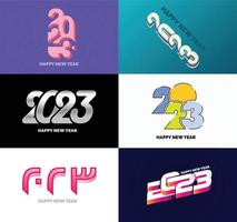 Big Set of 2023 Happy New Year logo text design 2023 number design template vector