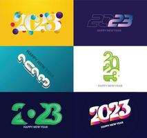 Big Set of 2023 Happy New Year logo text design 2023 number design template vector