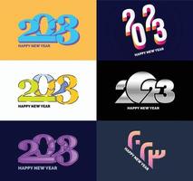 Big Set of 2023 Happy New Year logo text design 2023 number design template vector