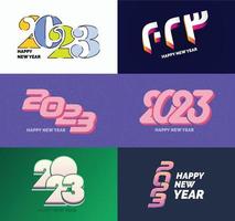 Big Set of 2023 Happy New Year logo text design 2023 number design template vector