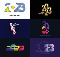 Big Set of 2023 Happy New Year logo text design 2023 number design template vector