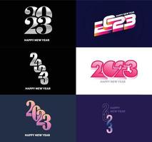 Big Set of 2023 Happy New Year logo text design 2023 number design template vector