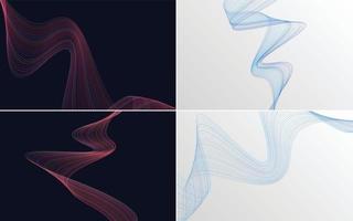 Collection of geometric minimal lines pattern set vector