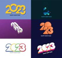 Big Set of 2023 Happy New Year logo text design 2023 number design template vector