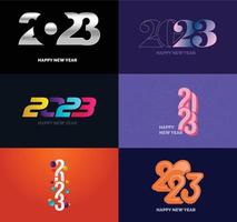 Big Set of 2023 Happy New Year logo text design 2023 number design template vector