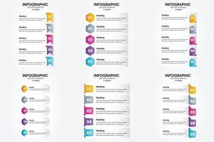 ilustración vectorial infografía conjunto de diseño plano para folleto publicitario y revista vector