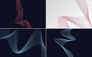 modern wave curve abstract presentation background Pack vector