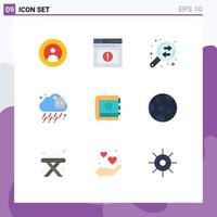 Universal Icon Symbols Group of 9 Modern Flat Colors of business pollution website poisonous finance Editable Vector Design Elements
