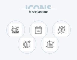 paquete de iconos de línea miscelánea 5 diseño de iconos. pdf. hacer clic. basura. Eliminar vector