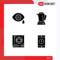 Universal Solid Glyphs Set for Web and Mobile Applications correction magic blender machine application Editable Vector Design Elements