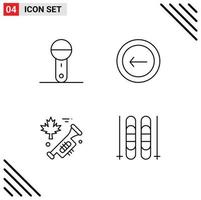 4 Creative Icons Modern Signs and Symbols of devices canada products back laud Editable Vector Design Elements