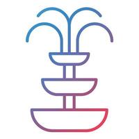 Fountain Line Gradient Icon vector
