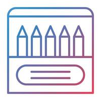 icono de degradado de línea de crayones vector