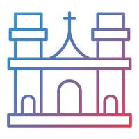 Notre Dame Line Gradient Icon vector