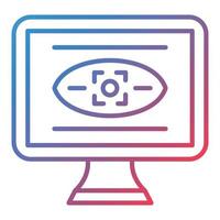 Security Monitors Line Gradient Icon vector