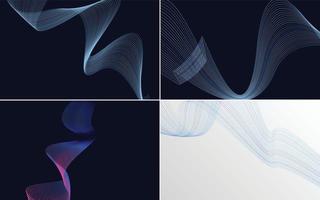 Collection of geometric minimal lines pattern set vector