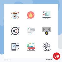 9 Thematic Vector Flat Colors and Editable Symbols of random mix training arrow development Editable Vector Design Elements