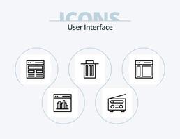 paquete de iconos de línea de interfaz de usuario 5 diseño de iconos. ajustes. comunicación. usuario. usuario. héroe vector