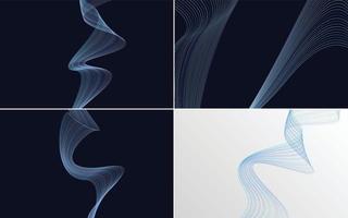 modern wave curve abstract presentation background Pack vector