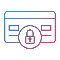 Secure Payment Line Gradient Icon vector