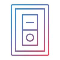 On Off Switch Line Gradient Icon vector