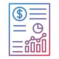 Analytics Line Gradient Icon vector