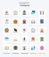 gracias creativas dando 25 paquetes de iconos planos como sms. usted. viento. agradecer. caer vector