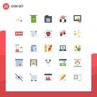 Group of 25 Modern Flat Colors Set for code new files add hours Editable Vector Design Elements