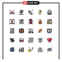 25 iconos creativos signos y símbolos modernos de interruptor manipular flecha teléfono humano elementos de diseño vectorial editables vector