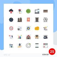 25 Universal Flat Colors Set for Web and Mobile Applications fashion phone ball macbook devices Editable Vector Design Elements