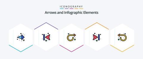 Arrow 25 FilledLine icon pack including left. forward. forward. arrow. forward vector