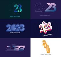 Big Set of 2023 Happy New Year logo text design 2023 number design template vector