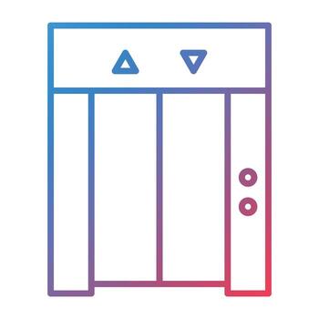 Elevator Line Gradient Icon vector