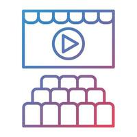 Cinema Line Gradient Icon vector