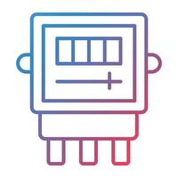 Electric Meter Line Gradient Icon vector