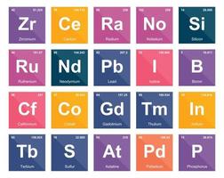 20 Preiodic table of the elements Icon Pack Design vector