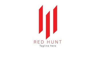 diseño de logotipo de caza roja vector