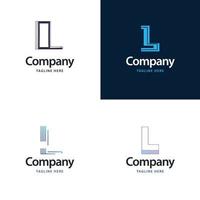Letter L Big Logo Pack Design Creative Modern logos design for your business vector
