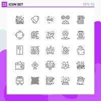 25 Creative Icons Modern Signs and Symbols of resume cv direction technology engineering science Editable Vector Design Elements